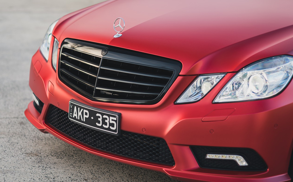 Mercedes Benz wrapped in KPMF Matte Iced Red Titanium - Ultimate Car Wraps Warrnambool